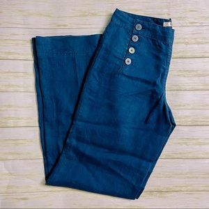 Navy linen sailor pin up retro trousers